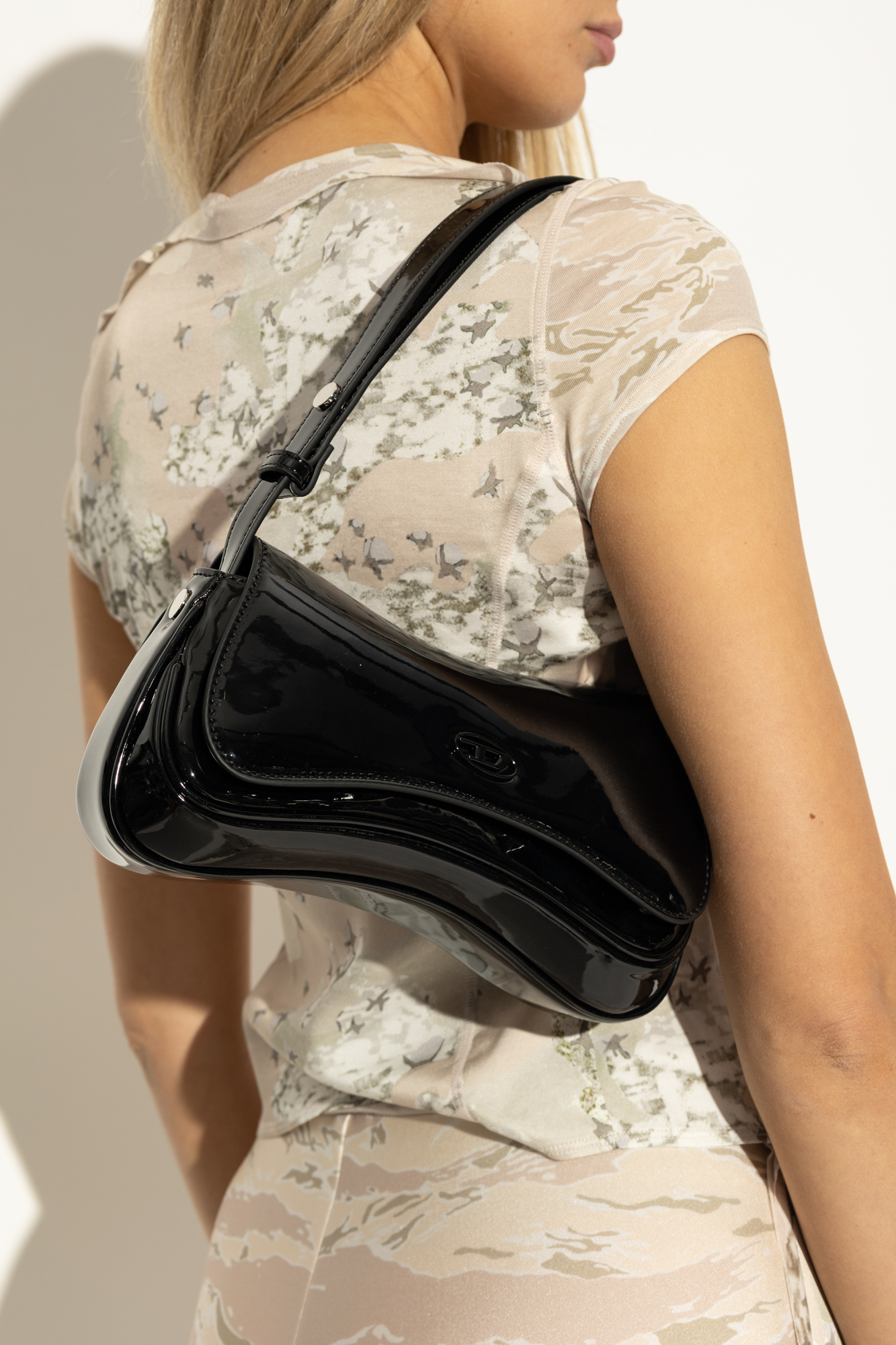ポーチ Play Clutch - DIESEL - Cotton - Black Women's Play-Semi gloss leather shoulder bag | Black | Diesel